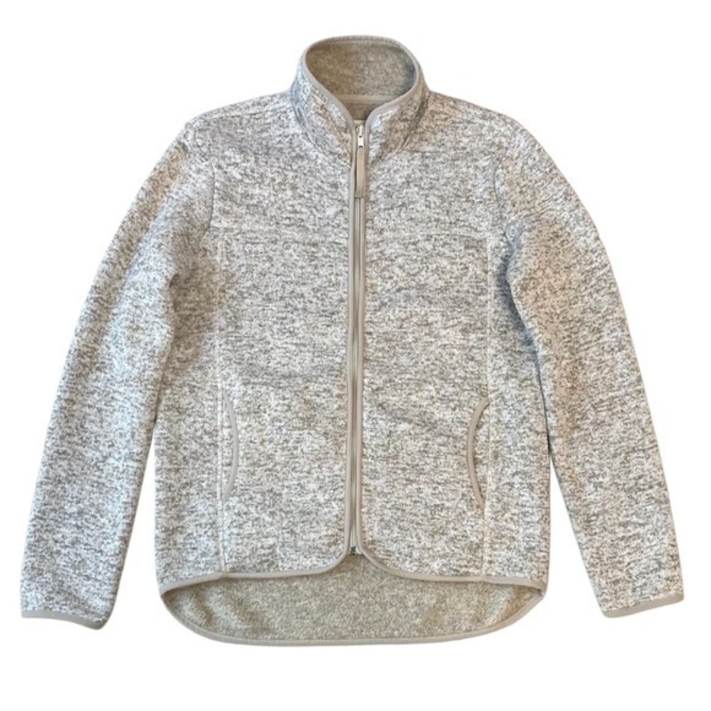 Thread + Supply‎ Heathered Fleece Full Zip Jacket Oatmeal Women Small